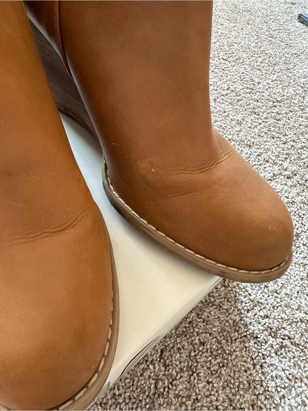 Wedge Ankle Booties in Tan
